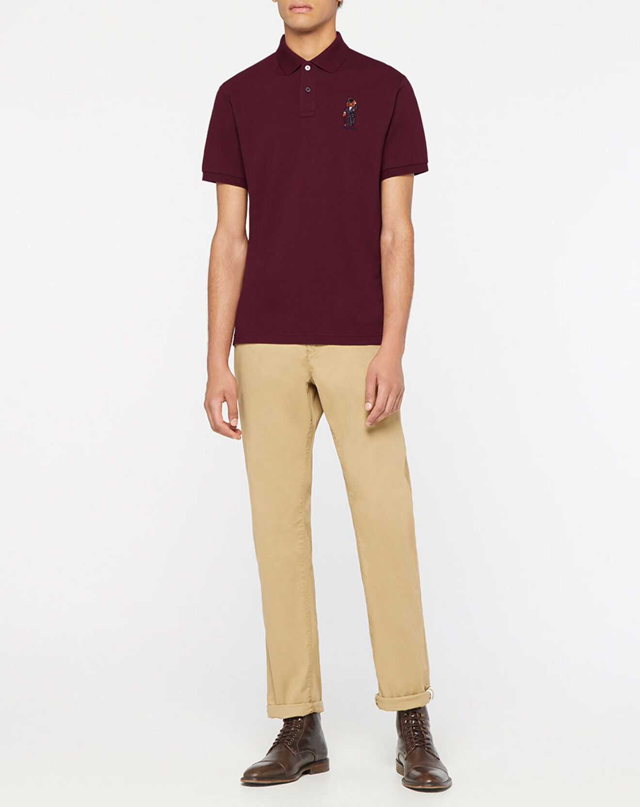 Hackett London Polo droit Dog bordeaux