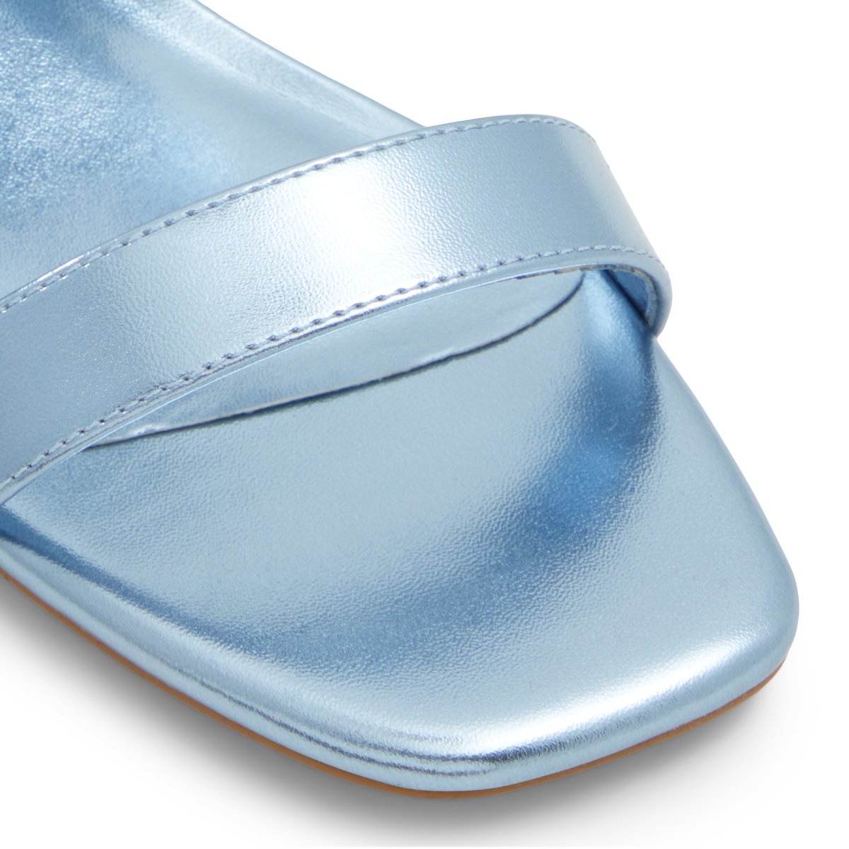 K STUDIO-Withe-Mules Sandales - Talon bloc - Bleu