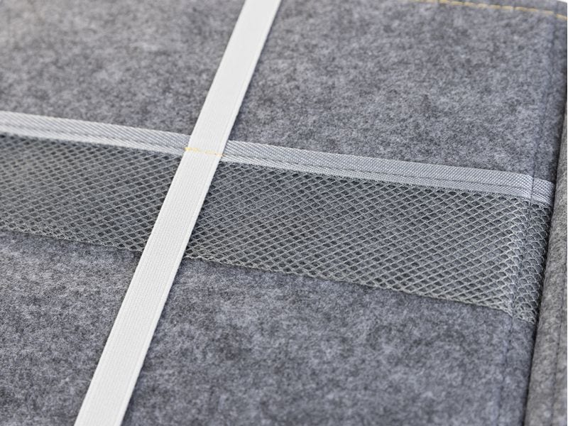 FTM Schreibtischtrennwand 39 x 121 cm, Grau Trennwand für mehr Privatsphäre in der Schule und im Büro
