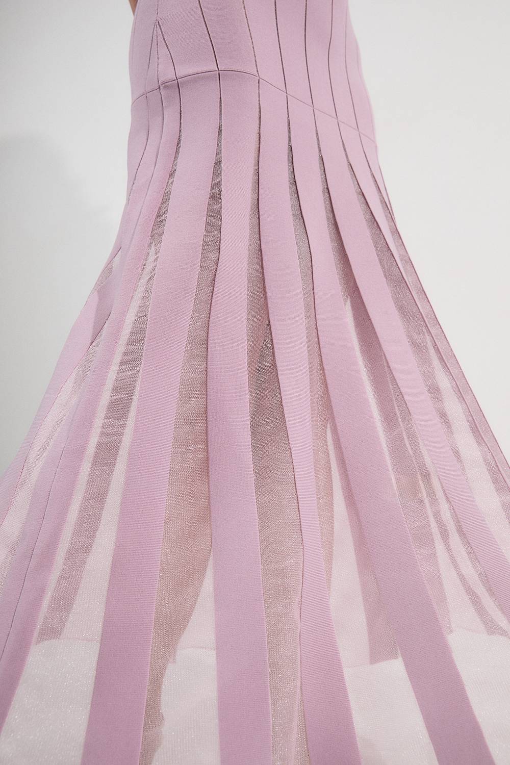 KarenMillen Robe midi en maille à jupe complète en fil de viscose mélangée