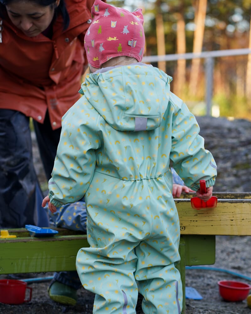 Babyregndress Dugg jane pistasj - Kattnakken - Rumpetroll