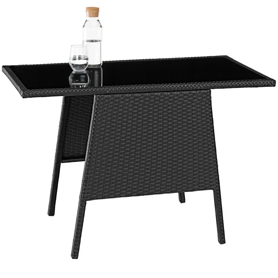 tectake Wicker tuinset Lausanne 2 1 - Zwart
