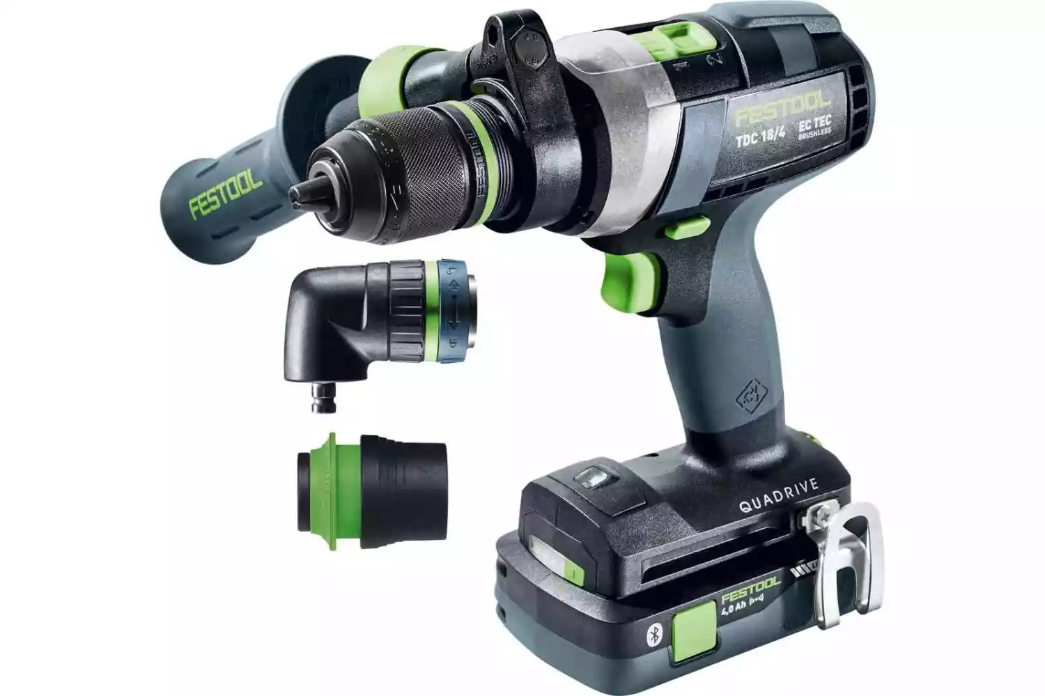 Festool TDC 18/4 5,0/4,0 I-Set 18V Li-Ion accu schroefboormachine set (1x 4,0Ah & 1x 5,0Ah) incl. boorkoppen in systainer - 75Nm