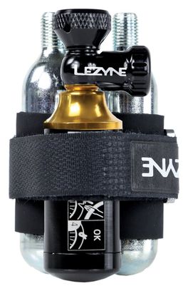 Kit Réparation Tubeless   Gonfleur CO2 Lezyne Tubeless CO2 Blaster Noir Or