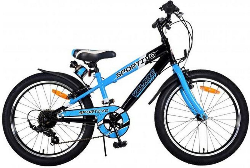 Volare - Sportivo - Kinderfiets - Blauw - 20 Inch - 7 Versnellingen