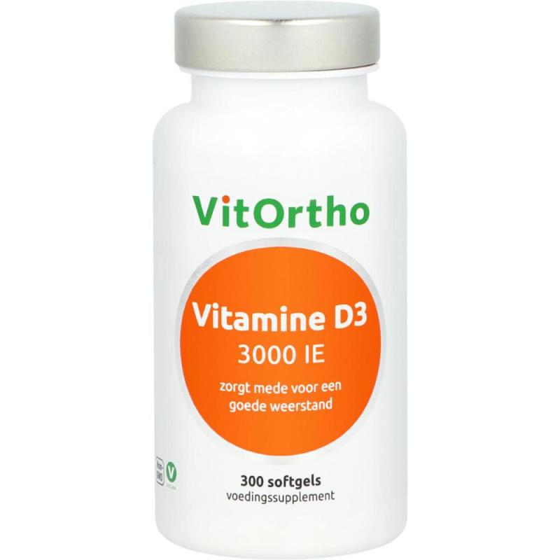 Vitortho Vitamine D3 3000IE 300 softgels