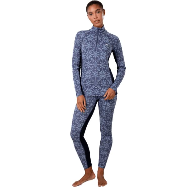 T-shirt thermique KARI TRAA EDITH HALF ZIP MOON
