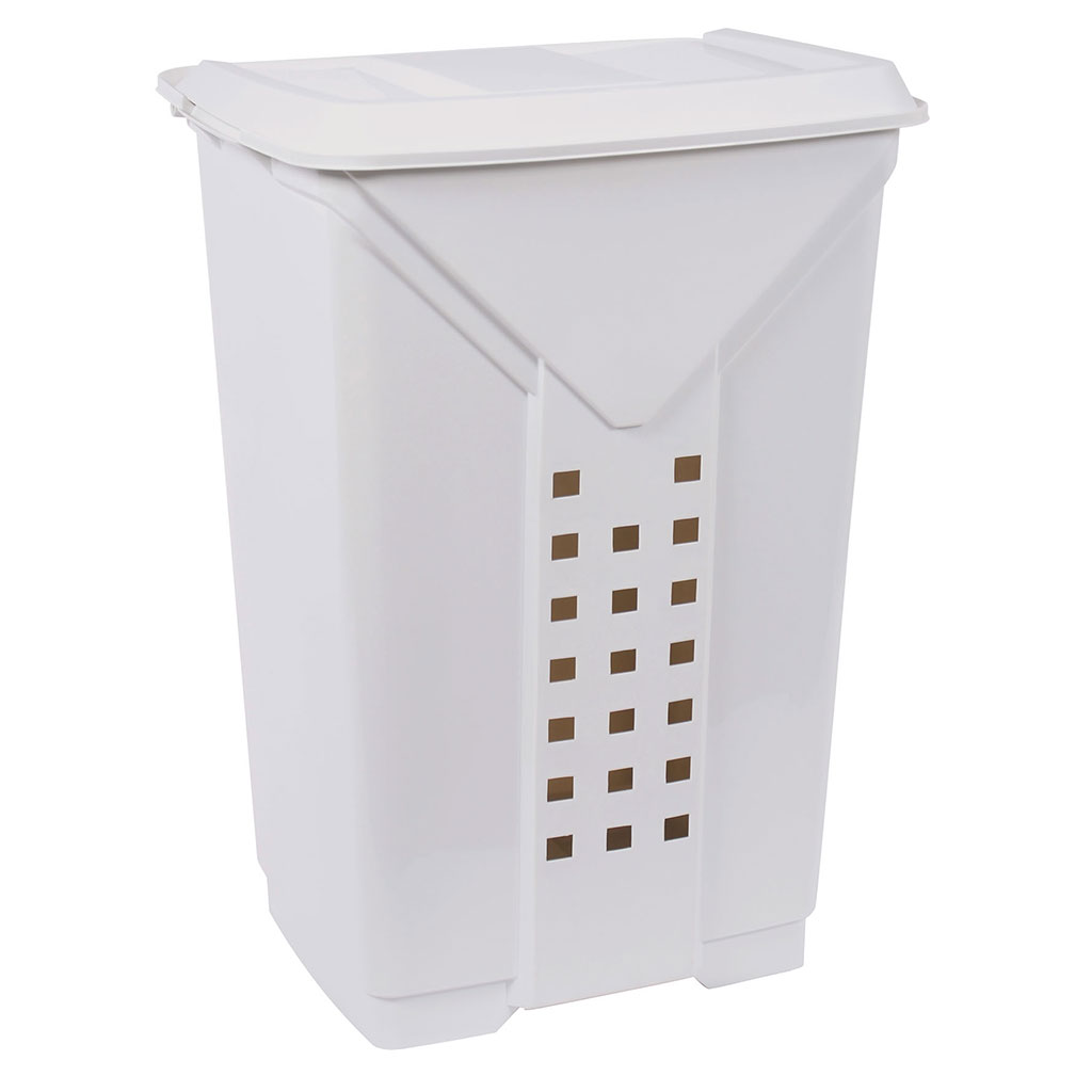 Coffre à linge blanc 60L