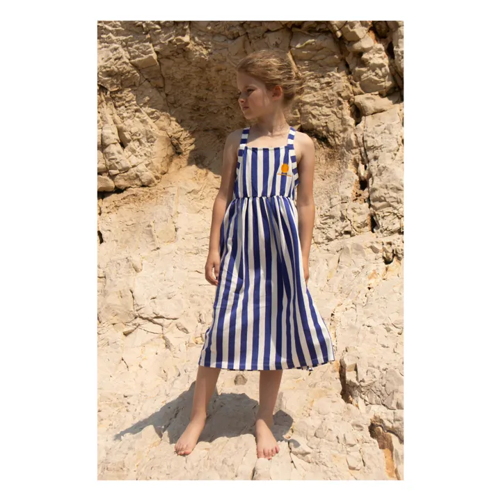 We Are Kids Robe Cleo Rayure Coton Bio | Bleu