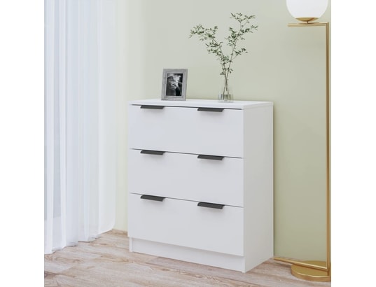 VIDAXL - Bahut blanc 60x30x70 cm bois d'ingénierie