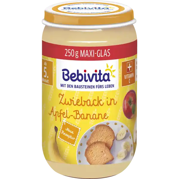 Bio Zwieback in Apfel-Banane