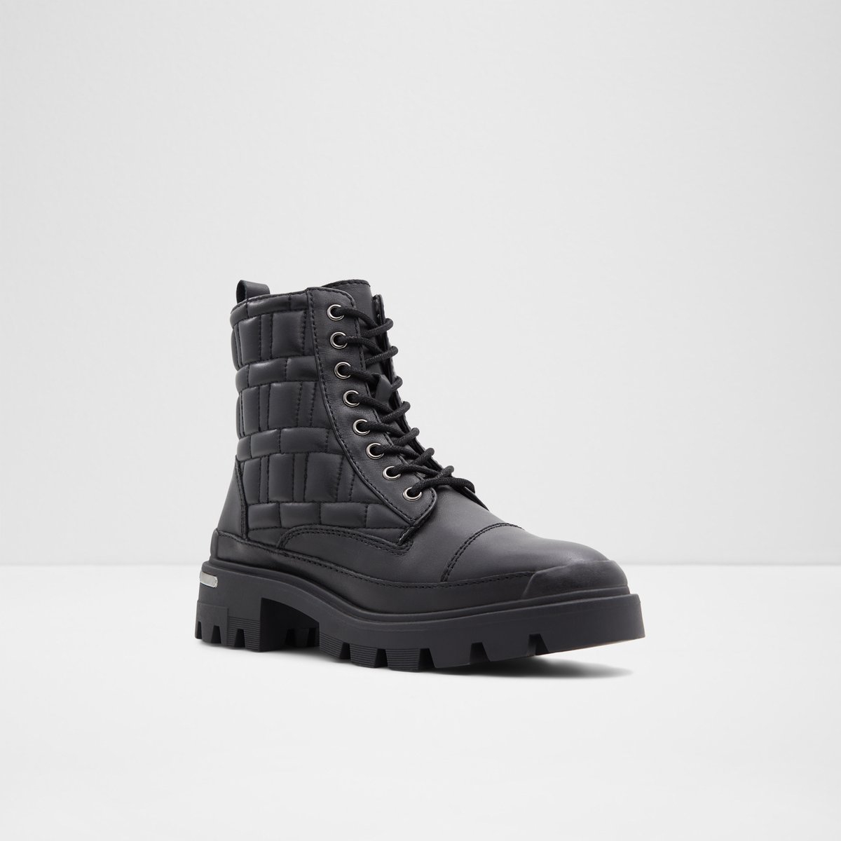 Quilt Black Women Combat boots
