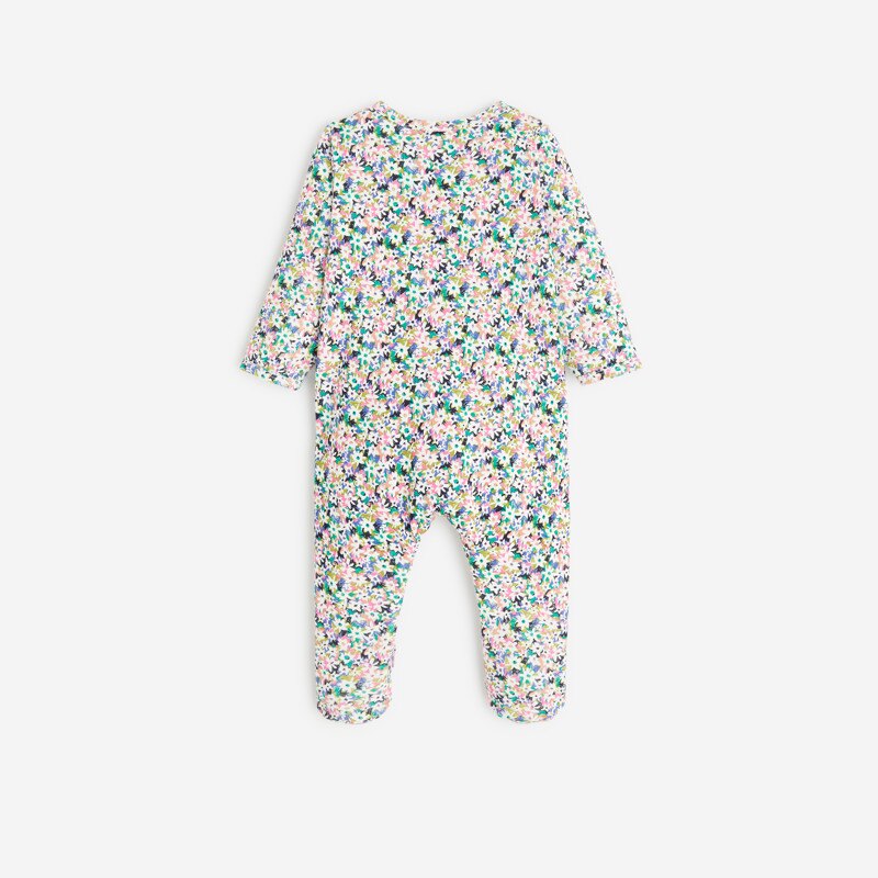 Pyjama bébé fille semi fleuri blanc Catimini Blanc