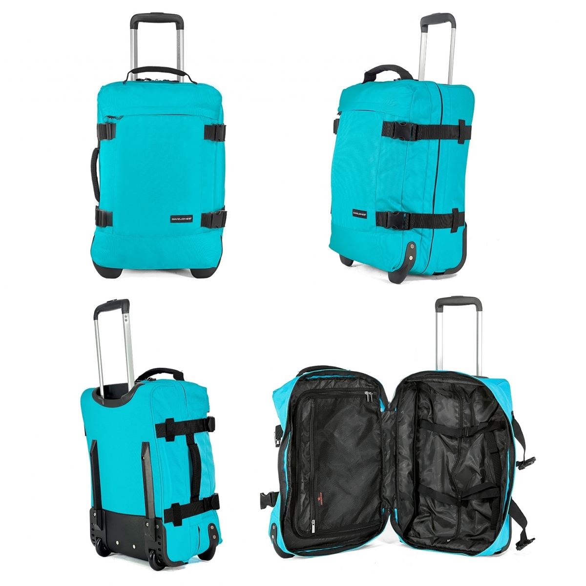 David Jones Sac de voyage cabine à roulettes 35L double compartiment David Jones taille S 50cm