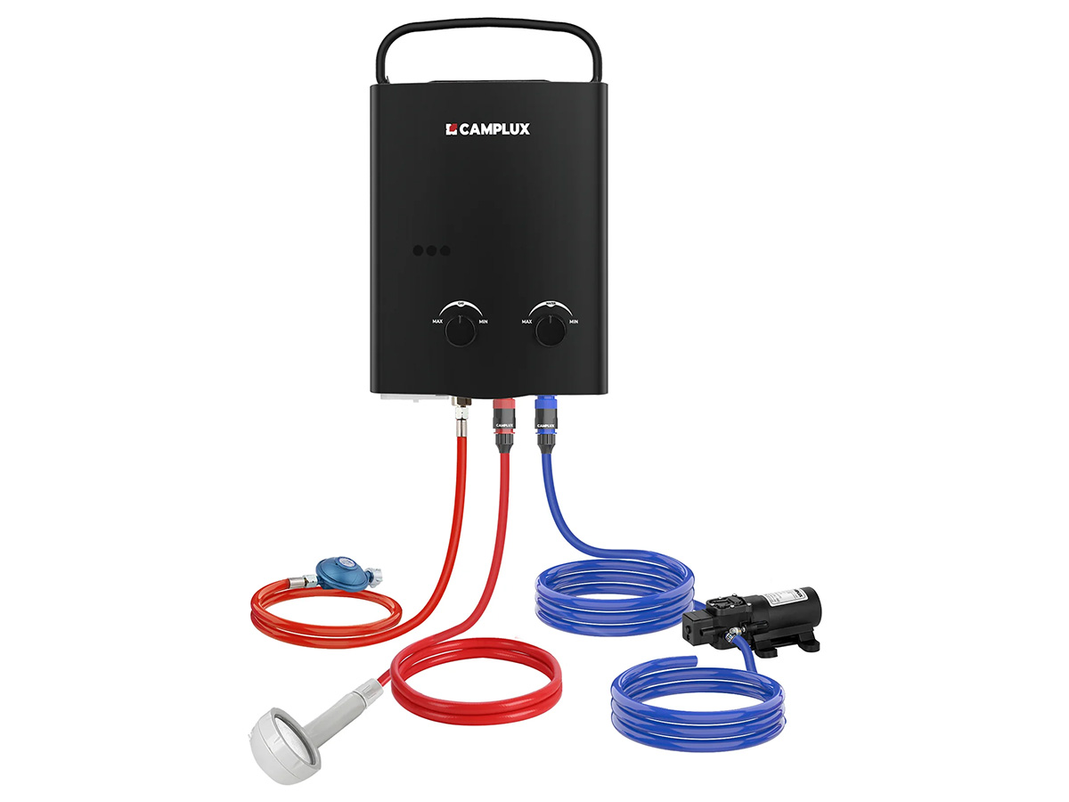 Camplux AY132BP 5 liter geiser met waterpomp - 50 mbar