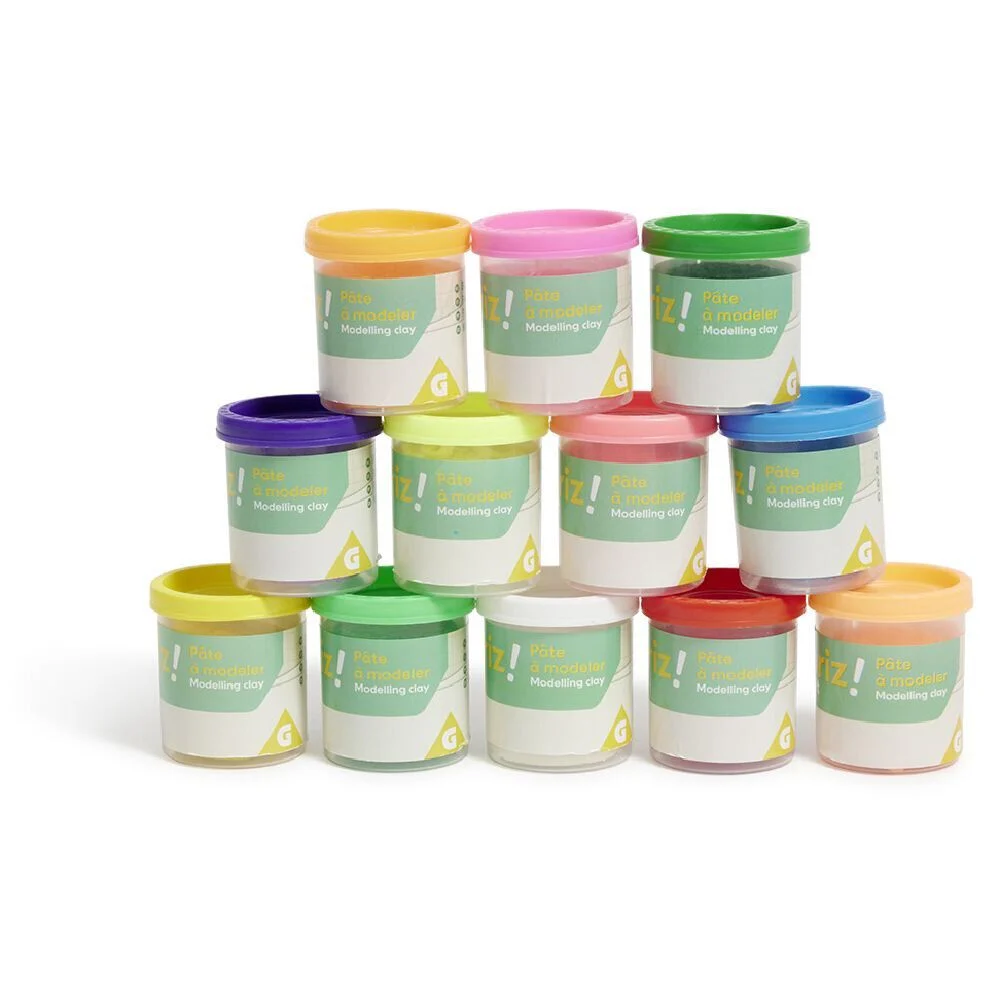 Pâte à modeler en pot de 50g x12