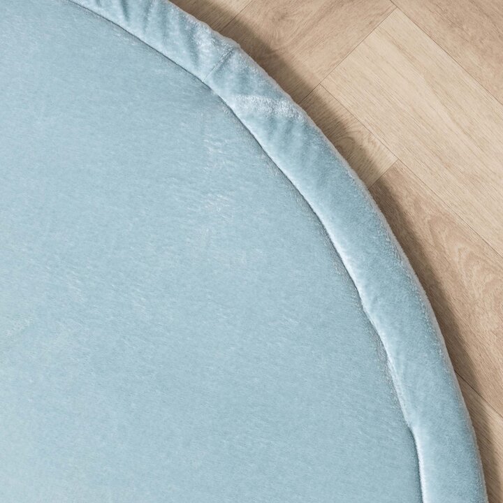 Ronde speelmat - Jip Blauw | Wasbaar