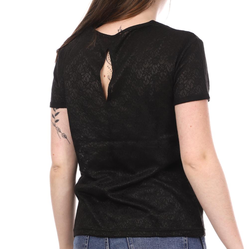 Teddy Smith T-shirt Noir Femme Teddy Smith Tizane
