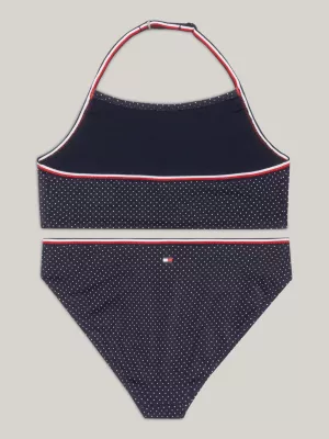Conjunto de biquíni Signature Tape com estampa de bolinhas