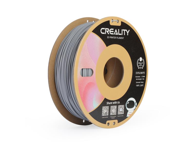 Creality Filament PLA, Mattgrau, 1.75 mm, 1 kg 1.75 mm PLA Filament für 3D Drucker