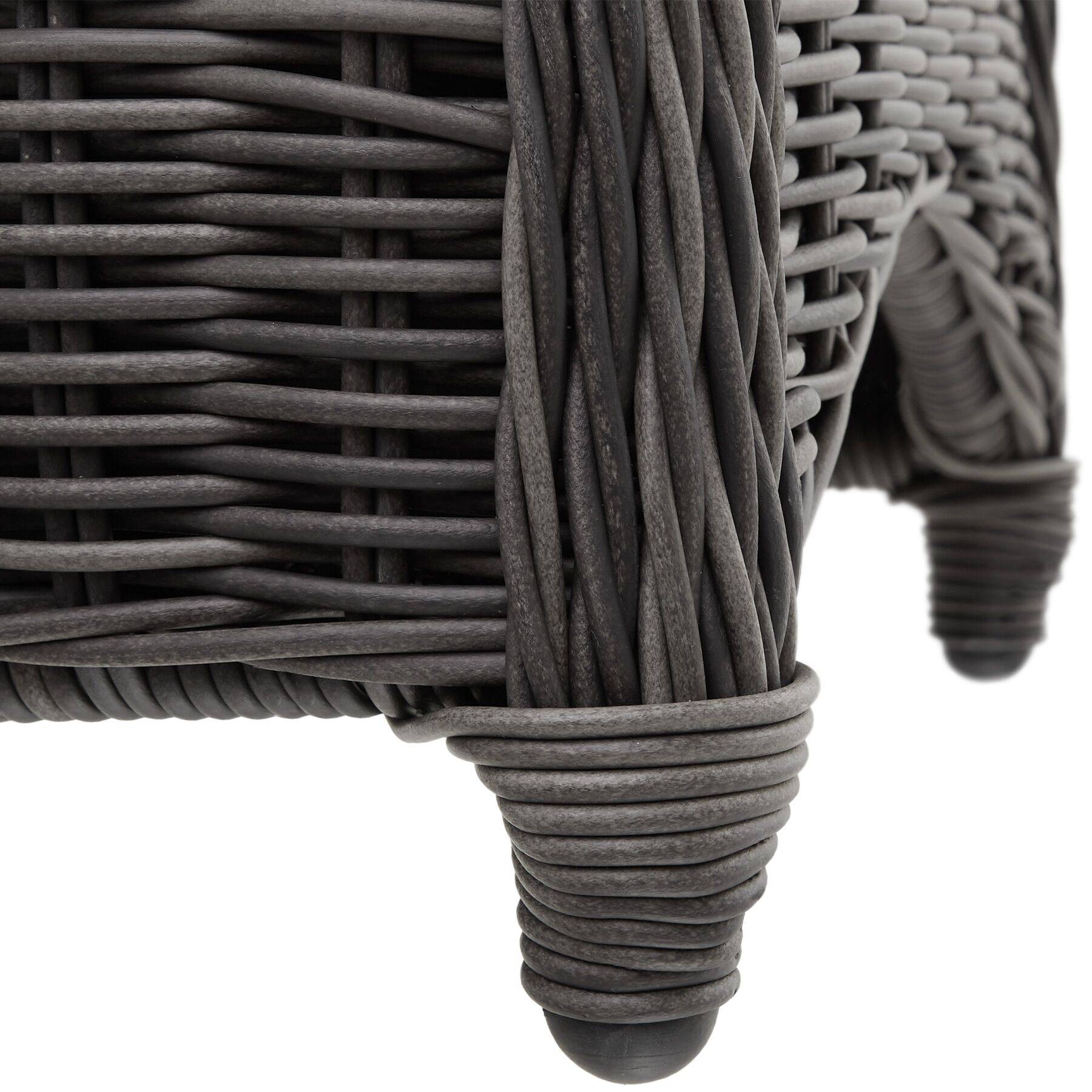 4er Set Rattansessel