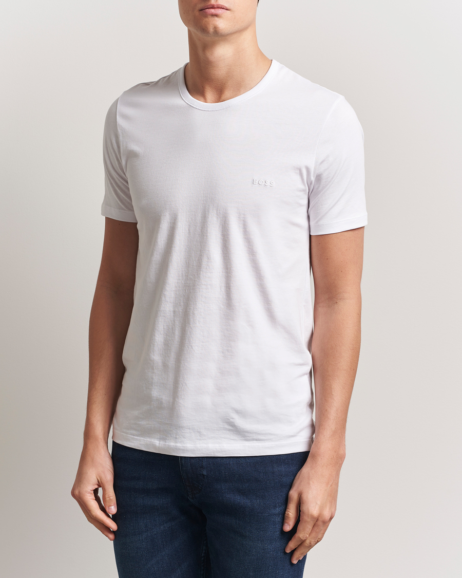 BOSS BLACK 3-Pack Crew Neck T-Shirt White