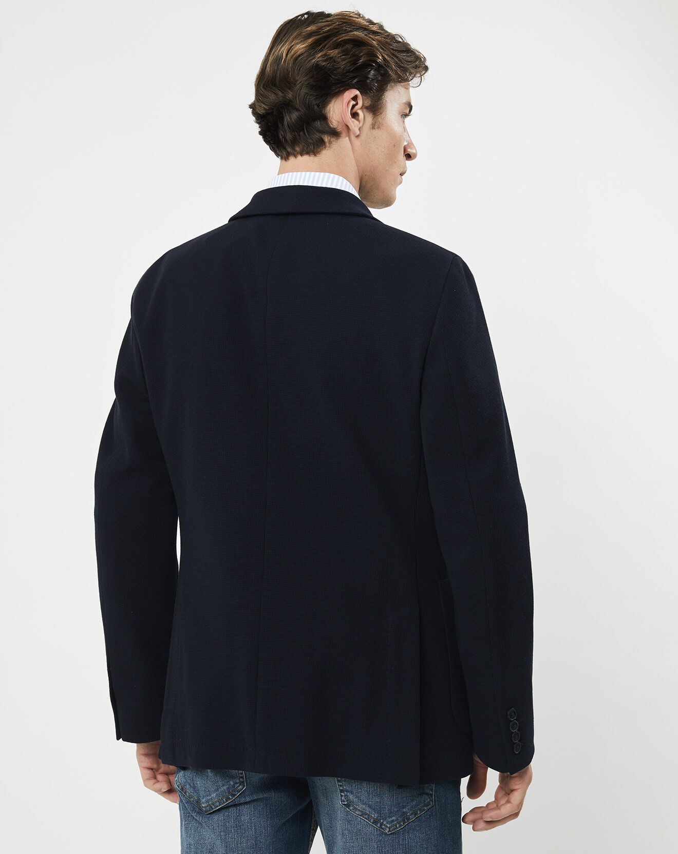 Hackett London Veste  en tricot unie bleu marine