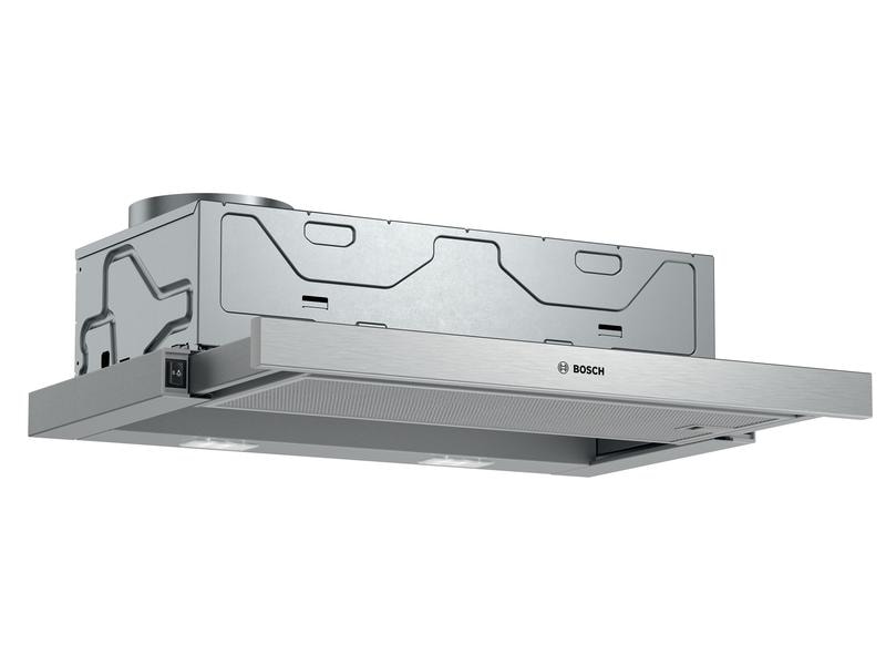 Bosch Flachschirmhaube DFM064W51C 3 Stufen Teleskop-Dunstabzugshaube für den Einbau in einen 60 cm breiten Oberschrank