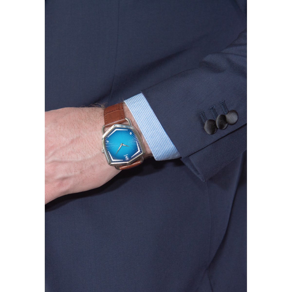 Blue Ocean - Cuir Croco Marron