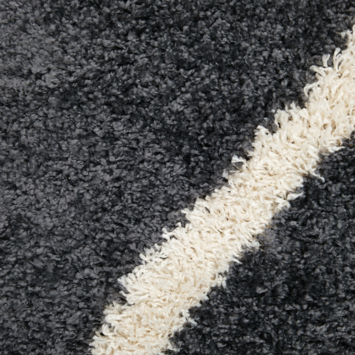 Vloerkleed Shaggy Antraciet Ruit 160x230 cm