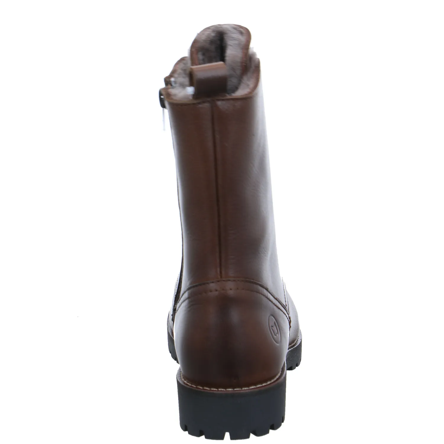 SCHUHENGEL Boot Braun Leder  mit Lammfellfutter
