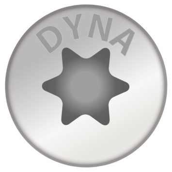 Dynaplus Schroef universeel platkop verzinkt TX-25 5.0x100 75 stuks