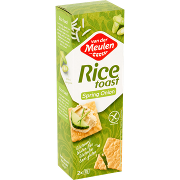 Van Der Meulen Rice Toast Spring Onion 2 x 15 Stuks 65 g