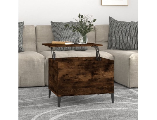 VIDAXL - Table basse chêne fumé 60x44,5x45 cm bois d'ingénierie