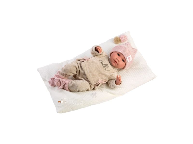 Llorens Babypuppe Mimi Hello 42 cm New Born Puppe mit weichem Stoffkörper