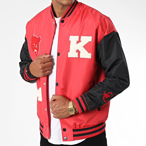 Veste Teddy LL2019 Rouge Noir