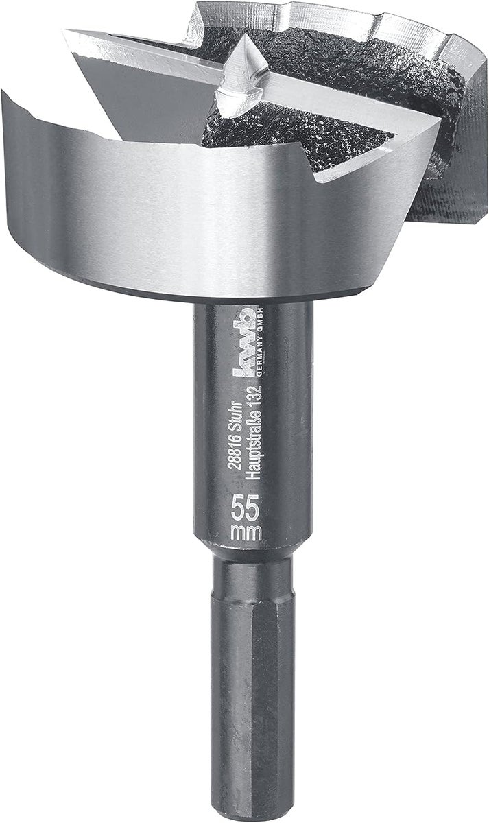 kwb SPEED Forstnerboor ø 55 mm - Gehard speciaal staal, precisiegolfgeslepen, geharde snijkanten, gepolijst oppervlak - Voor nauwkeurig en uitbreekvrij boren