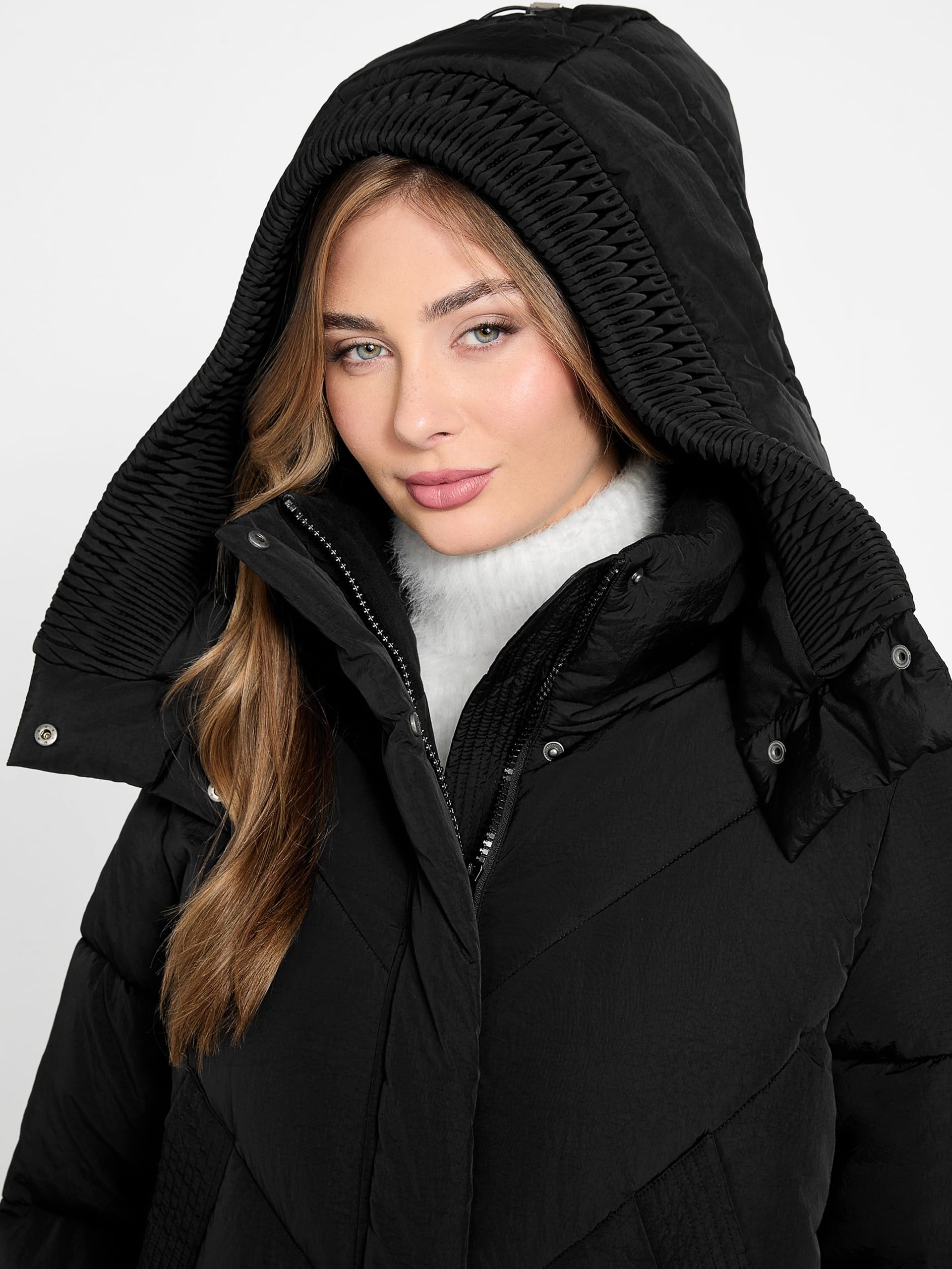 Jaqueta puffer com capuz Eco Eleonor