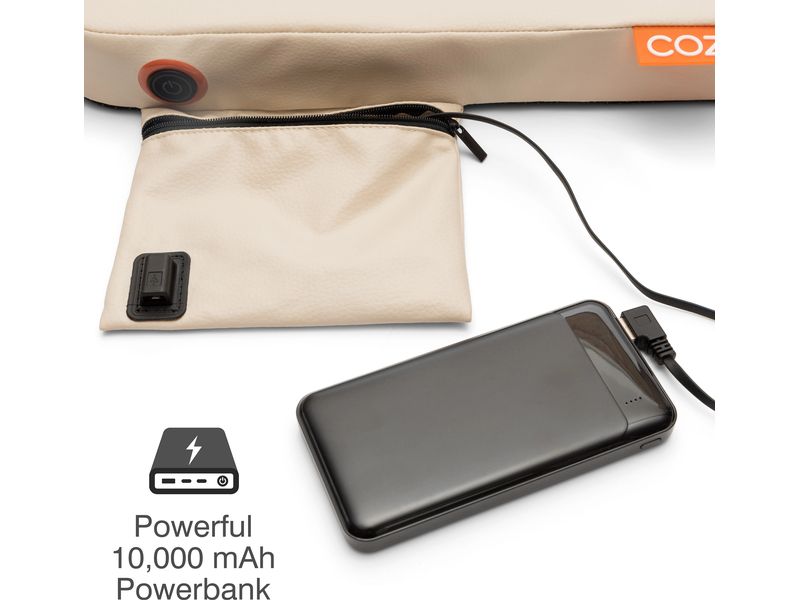 Bodi-Tek Heizkissen Cozy JORD Kabelloses, beheiztes Sitzkissen mit Powerbank