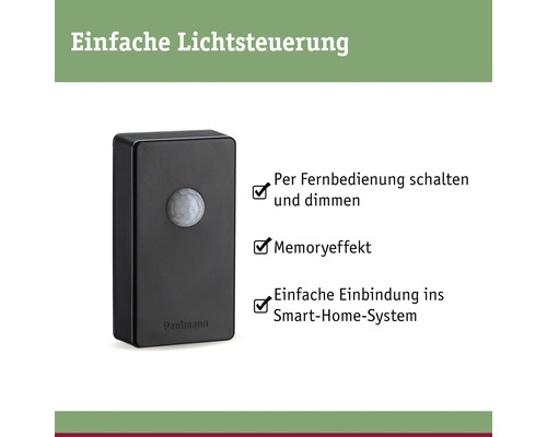 Paulmann Plug & Shine Zigbee draadloze bediening IP44 met schemersensor + bewegingsmelder