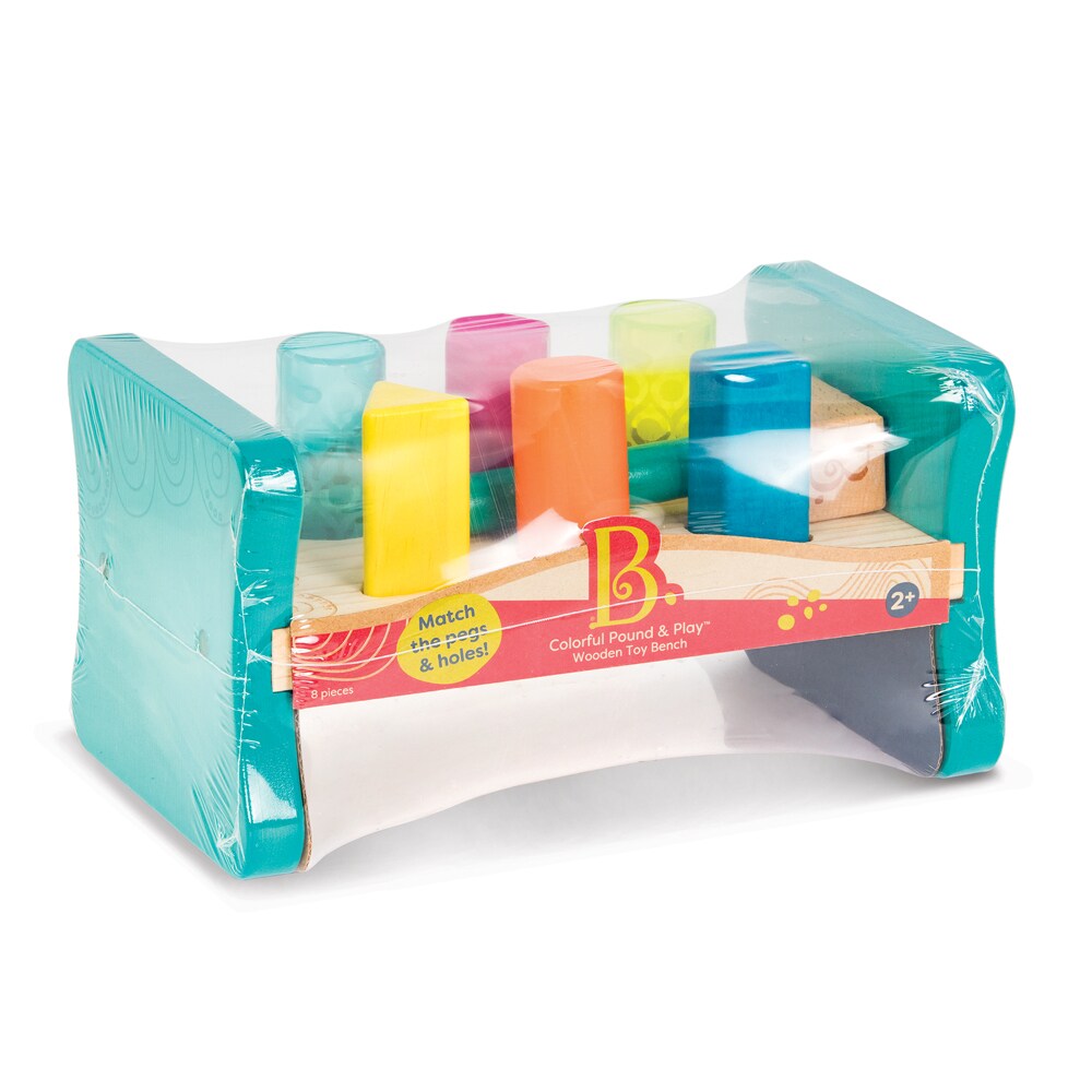 B.TOYS B. Pound & Play - Buntes Steckspiel mit Hammer