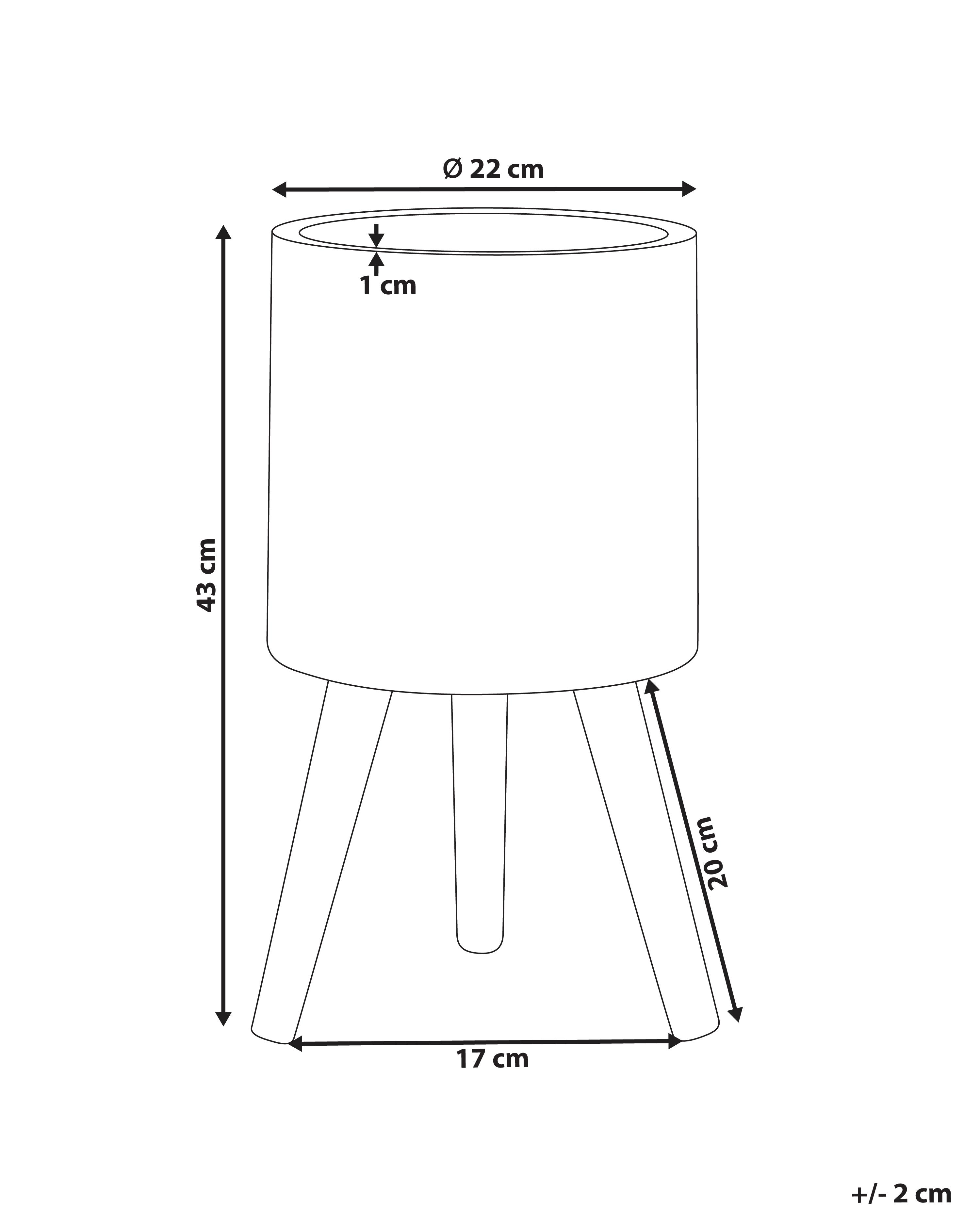 Verhoogde bloempot SKIATOS 22 cm Gebroken wit