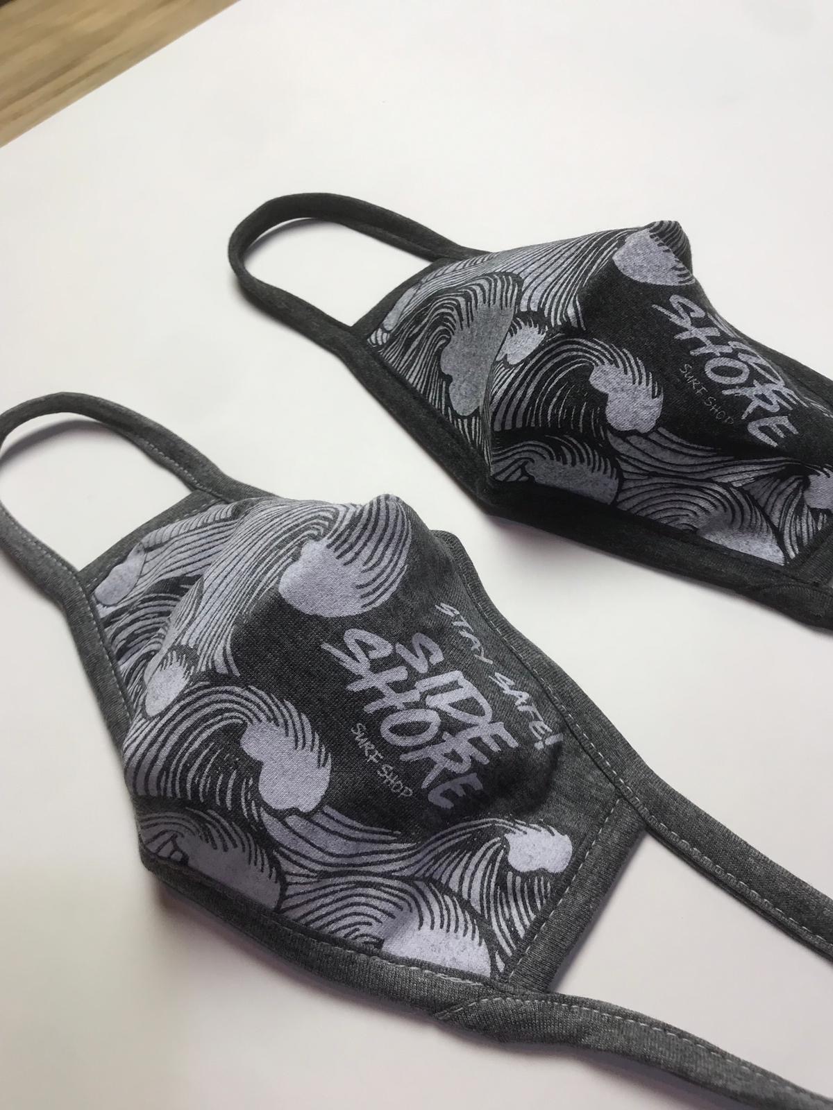 Side Shore Masque Barrière Tissu - Wave Black