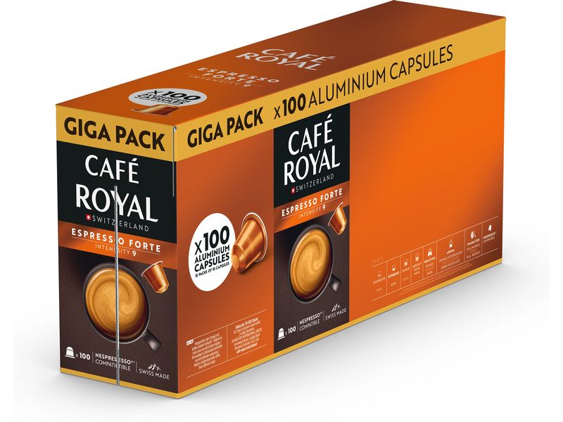 Café Royal Kaffeekapseln für Nespresso Espresso Forte 100 S Kaffeekapseln für Nespresso Maschinen