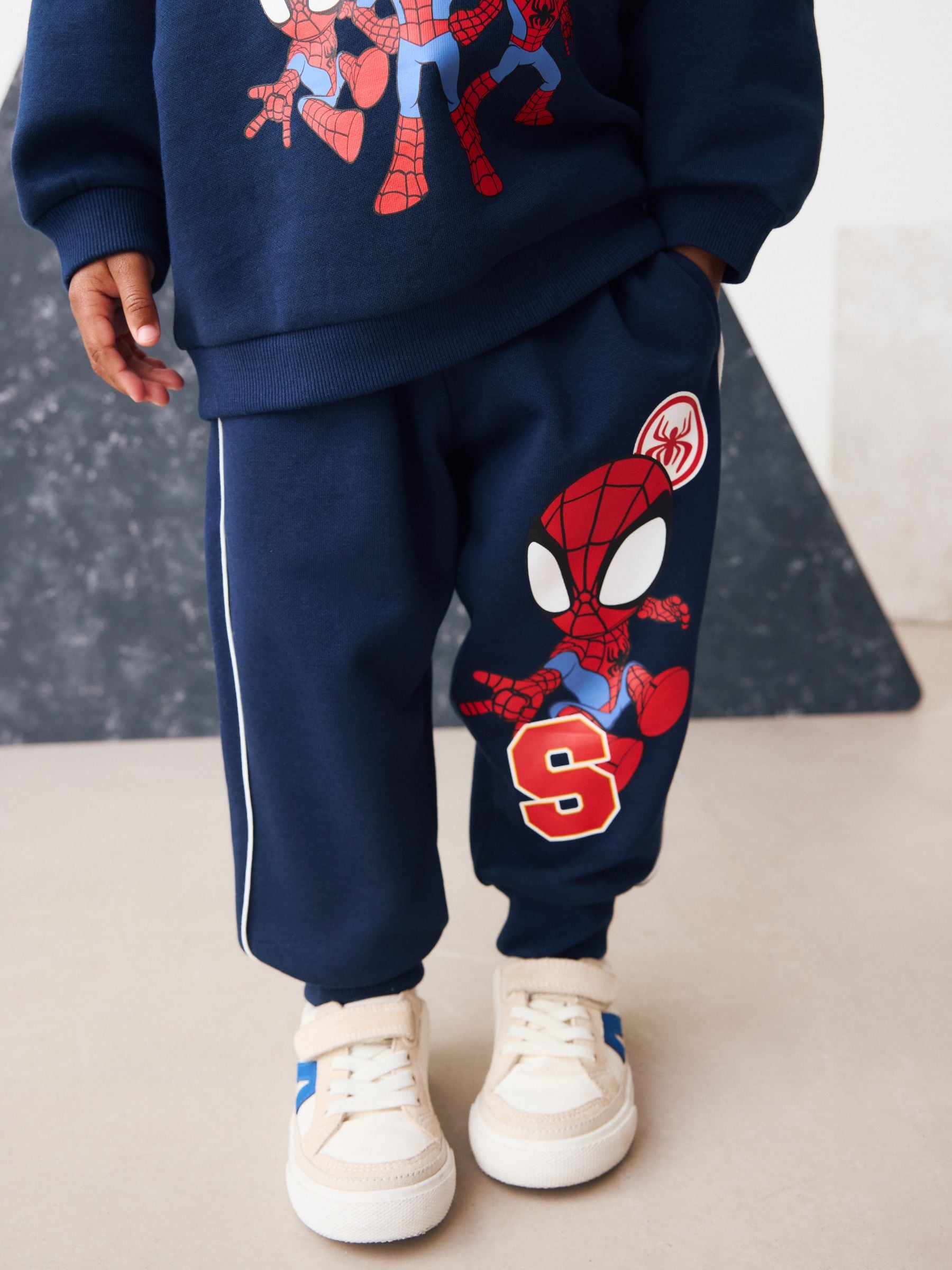 Marineblauw - Spidey Crew Sweatshirt and Joggers Set (9mths-8yrs)