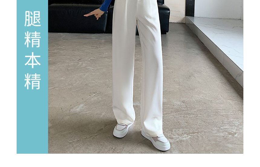 Jaqmine - Hoge taille effen wijde broek (verschillende ontwerpen)