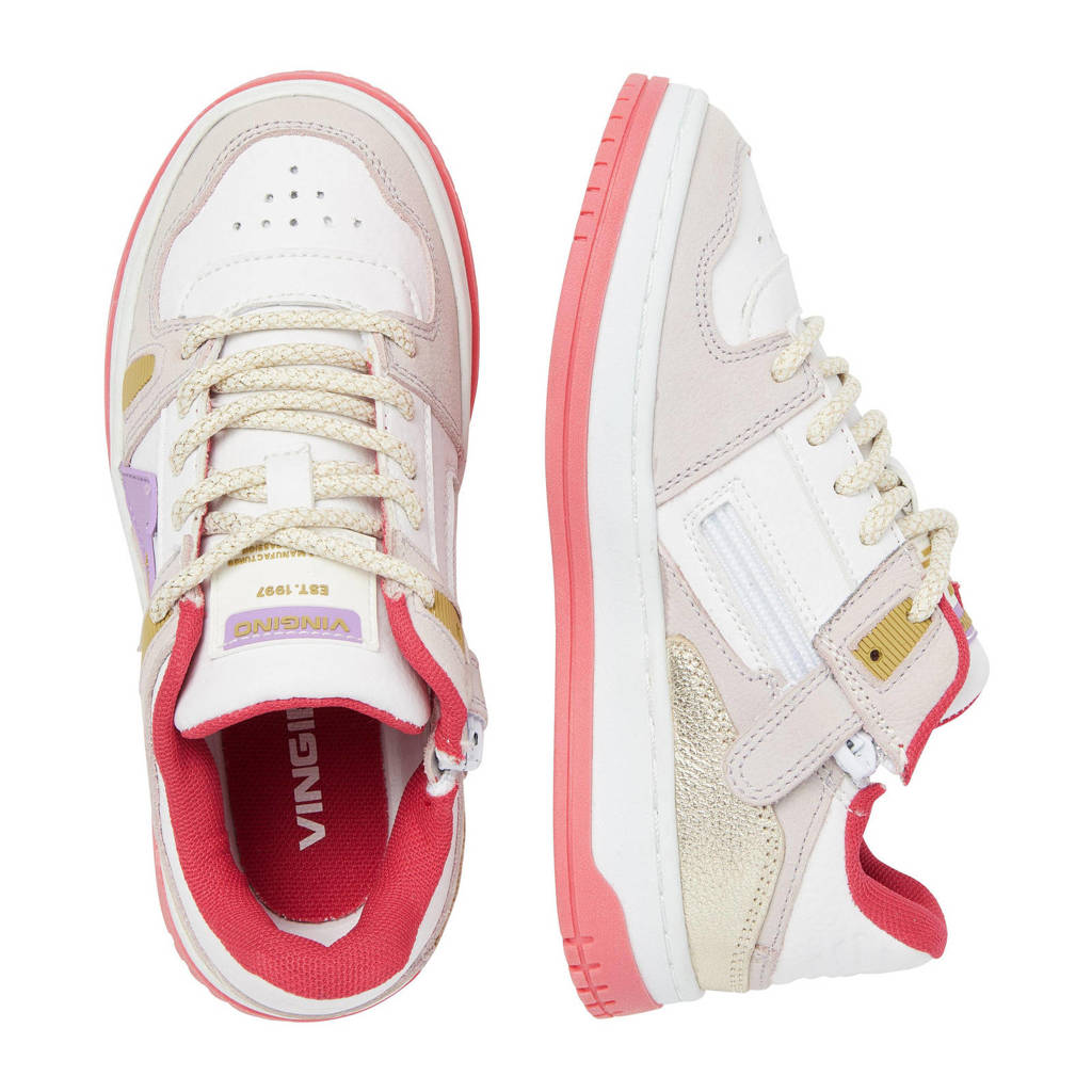 Vingino Nadialeren sneakers wit/roze
