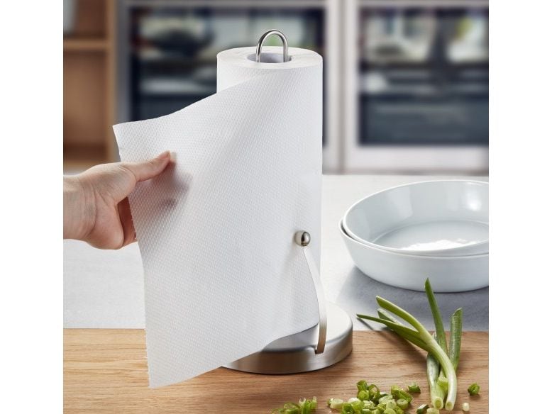 GEFU Küchenrollenhalter Spenso Silber Halter für Küchenrollen
