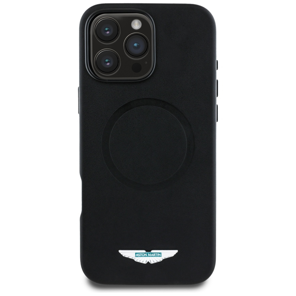 iPhone 16 Pro Max MagSafe Silikon Case Hülle HC FW Logo (ASHMP16XPLOK) - Schwarz