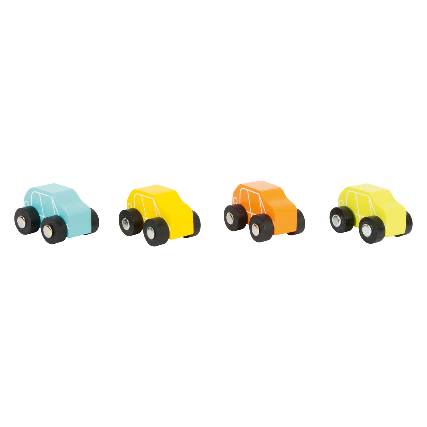 Small Foot - Houten Trein Transporter met Auto's, 11dlg.